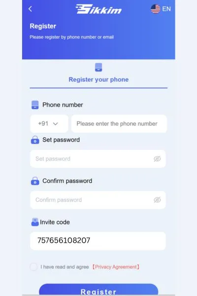 sikkim game registration